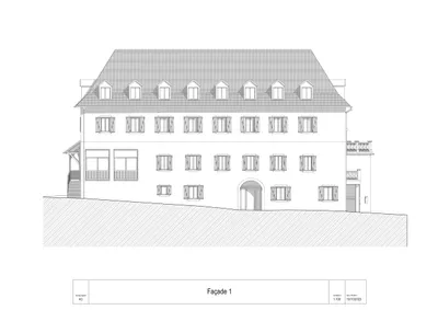 Plan facade 1 Hotel du Fronton