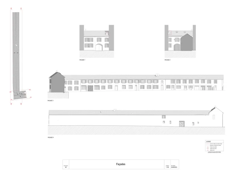 Plans facades du couvent