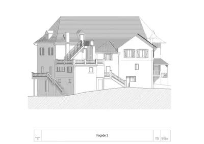 Plan facade 3 Hotel du Fronton