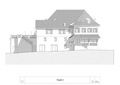 Plan facade 4 Hotel du Fronton