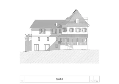 Plan facade 5 Hotel du Fronton