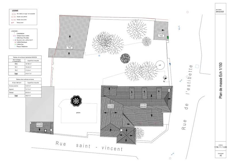 Plan de masse Maison l'Estibette