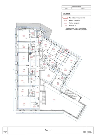 Plan niveaux Hotel du Fronton