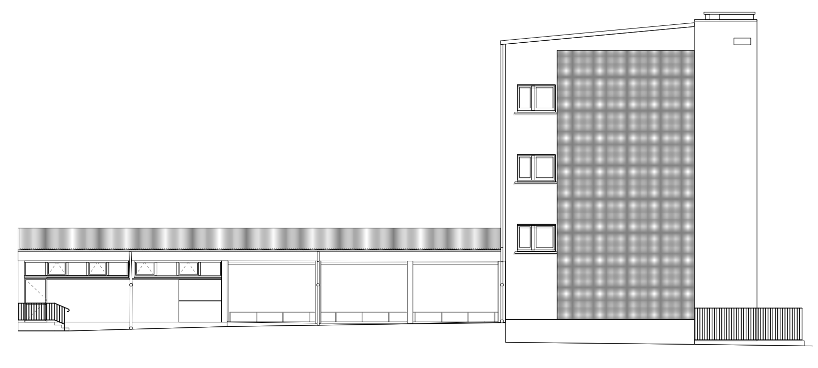 Plan facade 6 ecole élémentaire Cachin