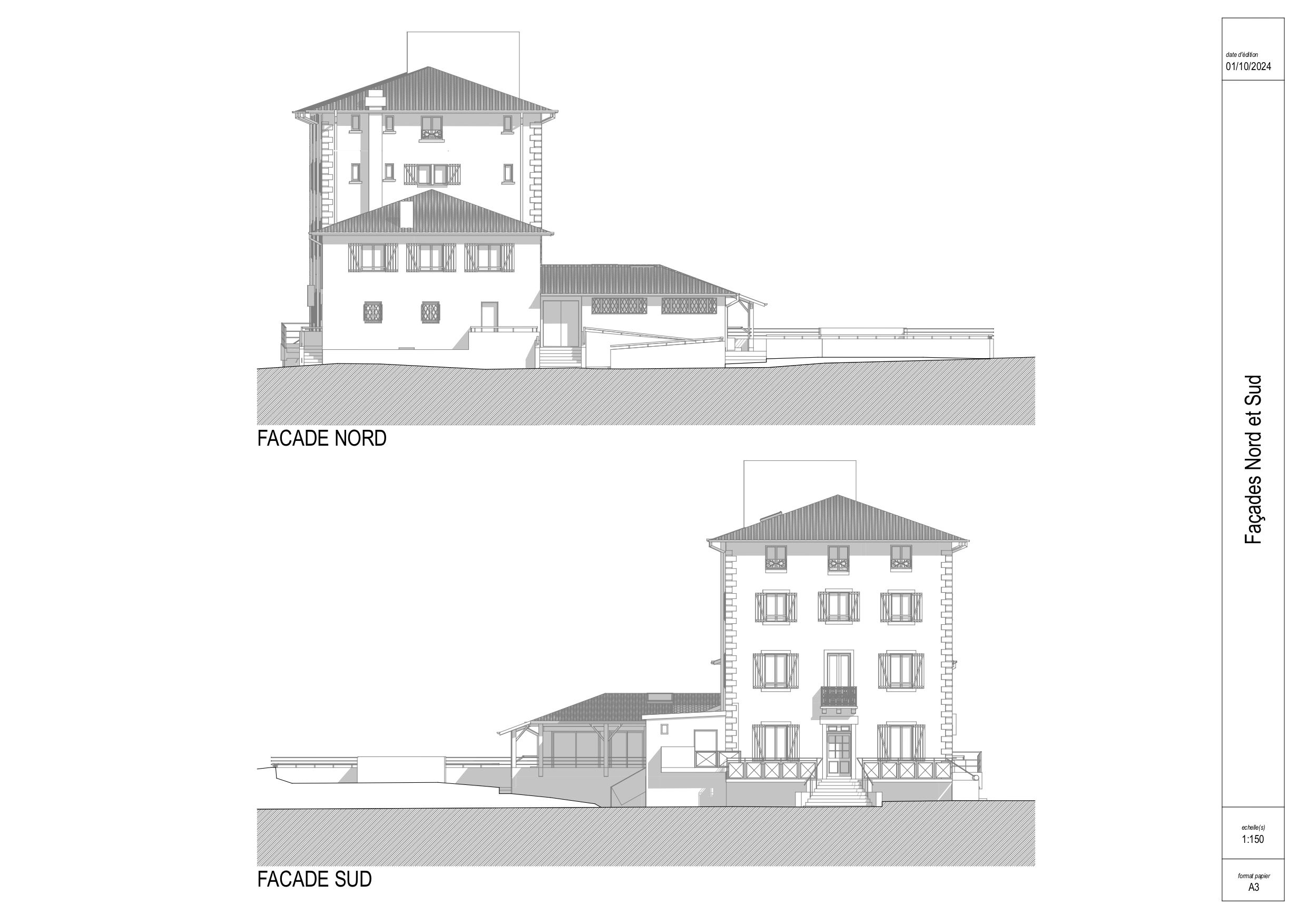 Facades nord et sud Errota Berria